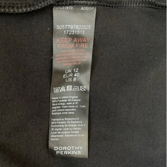 DOROTHY PERKINS Black Maternity Top V-Neck Blouse Stretch 3/4 Sleeves UK Size 12 - Picture 7 of 8